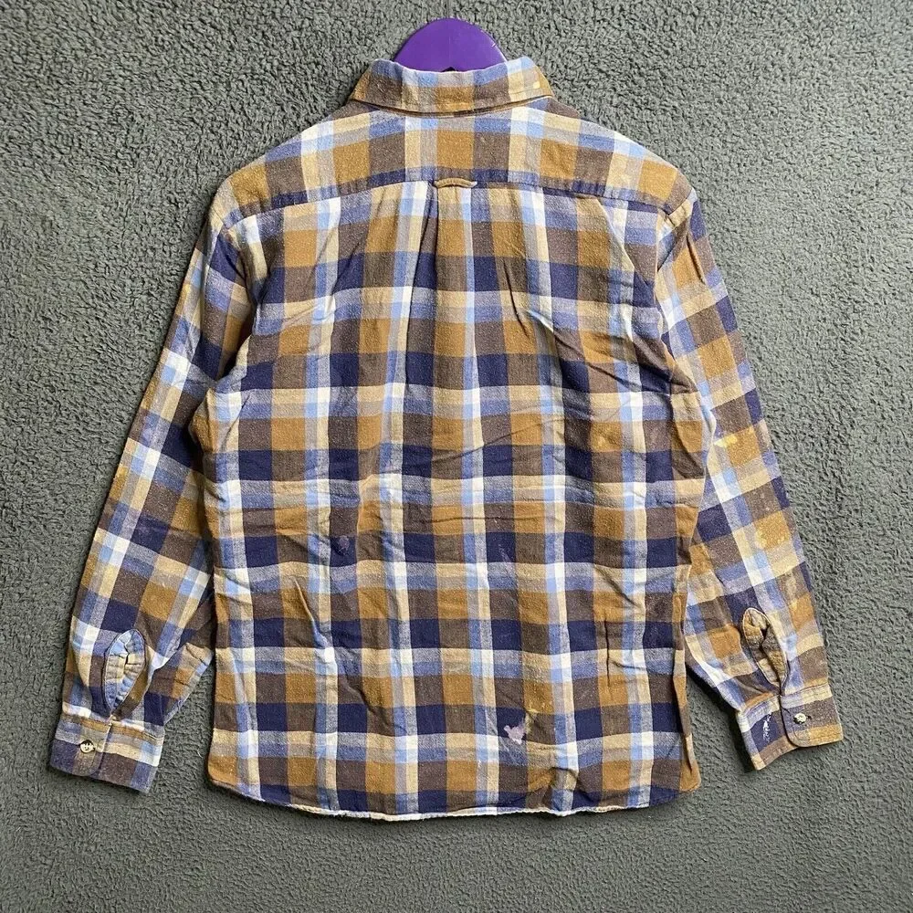 Vintage 80s Levis Heritage Flannel Plaid Button Shirt Mens Large USA Made